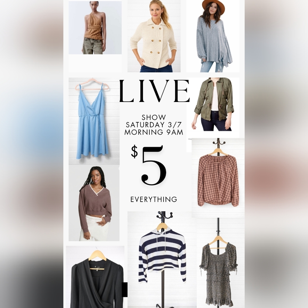 $5 Live Saturday 9am March 7